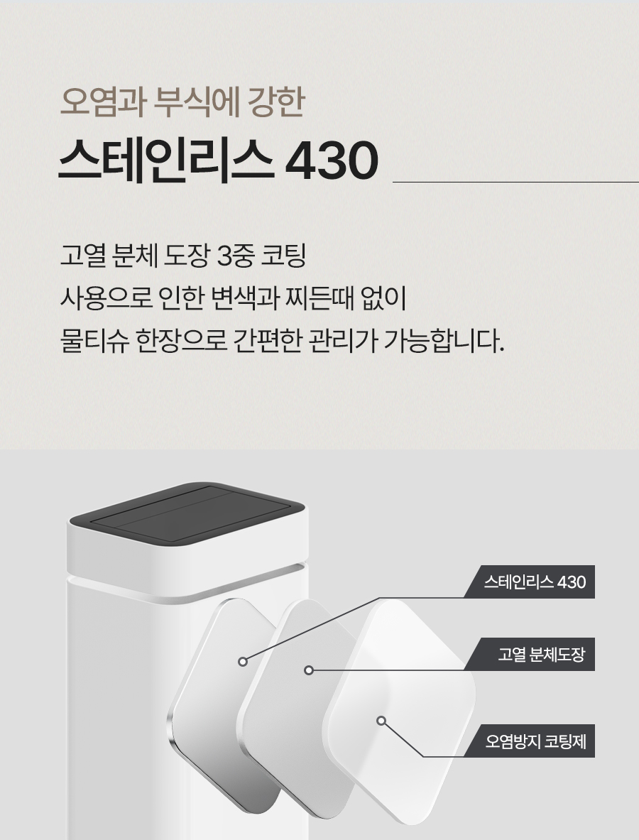 비스비바 센서 휴지통 어뮤즈 25L 종량제 냄새차단 기저귀 인테리어  상세 이미지 35